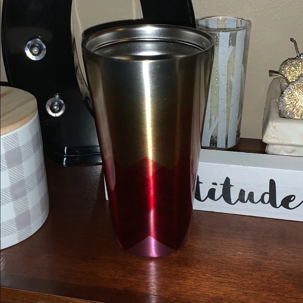 Starbucks 2014 Stainless Steel Cold Tumbler Collectable Cup Geo